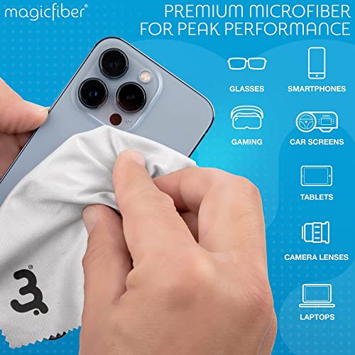 MagicFiber Microfiber Cleaning Cloth, 6 Pack - Premium Cloth for Glasses, Lens, Screens and More