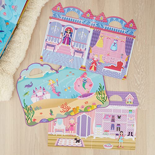 Melissa and Doug Puffy Sticker Activity Books Set: Dress-Up, Princess, Mermaid - 208 Reusable Stickers - Dress Up Doll Stickers, Restickable Puffy Sticker Books For Kids Ages 4+- FSC-Certified Materials