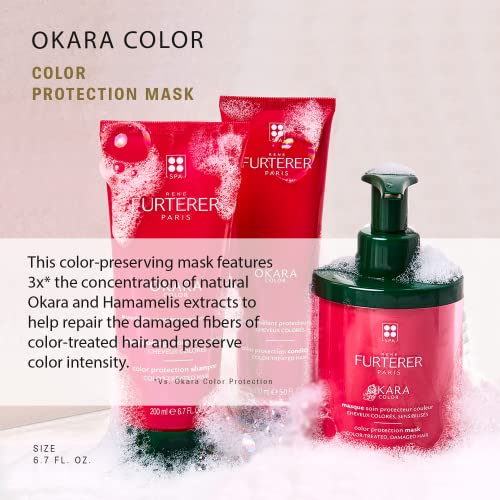 Rene Furterer OKARA COLOR Color Protection Mask, Safe for Color Treated Hair, Paraben Free, Sulfate Free, 6.7 oz.(Pack of 1)