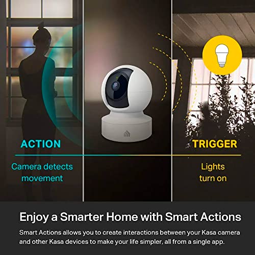 Kasa Indoor Pan/Tilt Smart Security Camera, 1080p HD Dog Camera 2.4GHz with Night Vision, Motion Detection for Baby and Pet Monitor, Cloud and SD Card Storage, Works with Alexa and Google Home (EC70)