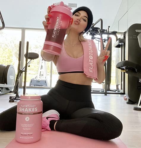 Flat Tummy Meal Replacement Shake – Chocolate, 20 Servings - Plant Based Protein Powder for Women - Vegan, Gluten Free, Dairy Free – Vitamins and Minerals - Keto-Friendly Shakes for Weight Management 1.76 Pound (Pack of 1)