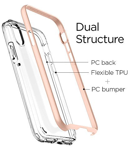 Spigen Neo Hybrid Crystal Designed for Apple iPhone X Case(2017) - Blush Gold