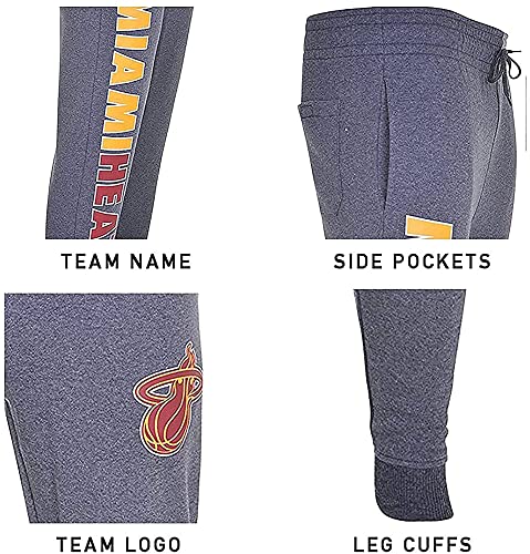 Ultra Game NBA Men's Soft Fleece Active Jogger Sweatpants , Heather Charcoal18, XX-Large