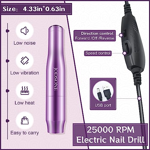 JODSONE 35 Pieces Gel Nail Polish Set U V Light Nail Drill Beginner Set Glossy Surface Easy To Apply Matte Texture All-In-One Manicure Kit