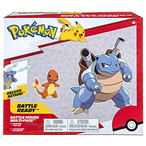 Pokemon Battle Figure 2 Pack Blastoise and Charmander - 4.5-inch Blastoise, 2-inch Charmander Figure - Toys for Kids and Pokémon Fans - Amazon Exclusive