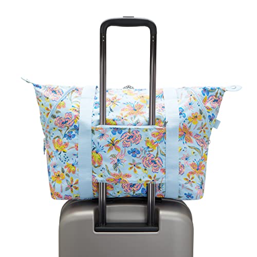 Kipling Women's Art Medium Tote Bag, Lightweight Large Weekender, Travel Handbag, Wild Flowers