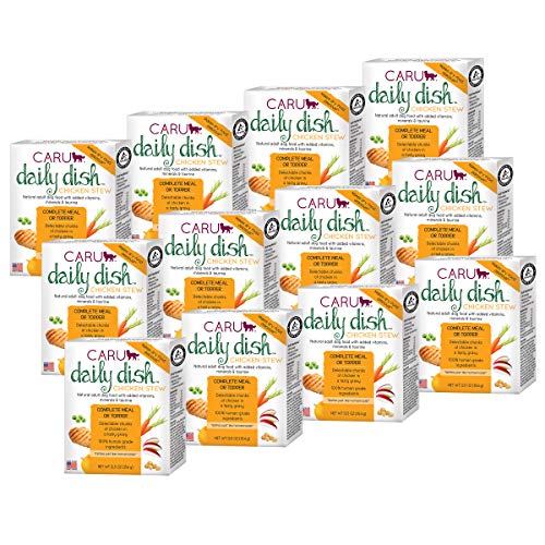 Caru Daily Dish Chicken Stew, Natural Adult Wet Dog Food with Real Chunks of Chicken, with Added Vitamins and Minerals, Non-GMO Ingredients (12.5 oz) - 12 Pack