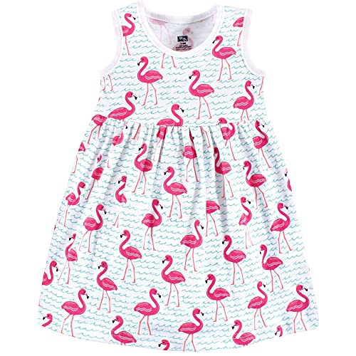 Hudson Baby Baby Girl Cotton Dress, Cardigan and Shoe Set, Bright Flamingo, 12-18 Months