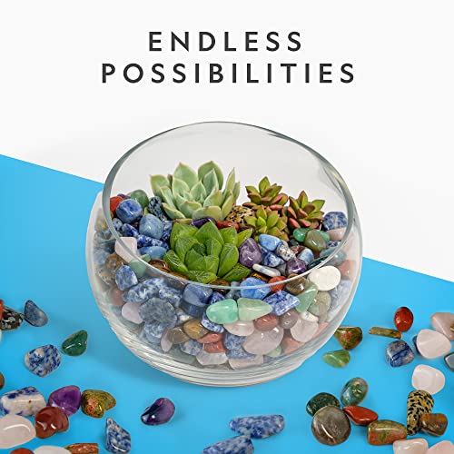 NATIONAL GEOGRAPHIC Premium Polished Stones - 5 Pounds of 1/2-Inch Tumbled Stones and Crystals Bulk, Arts and Crafts, Rock and Mineral Kit, Rocks for Kids, STEM Toys