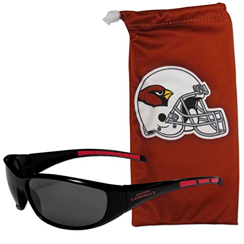 Siskiyou Sports NFL Arizona Cardinals Adult Sunglass and Bag Set, Red