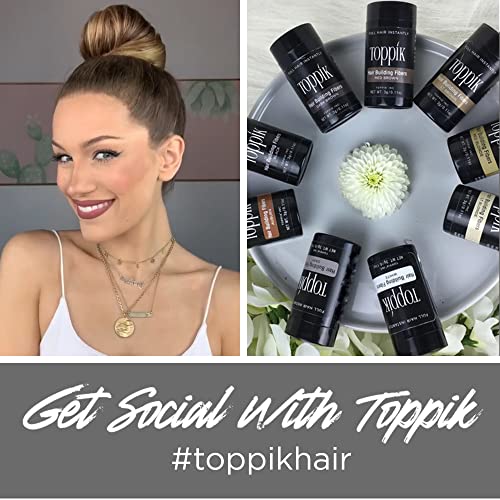 Toppik Hair Building Fibers, Dark Brown, 55g Fill In Fine or Thinning Hair Instantly Thicker, Fuller Looking Hair 9 Shades for Men and Women