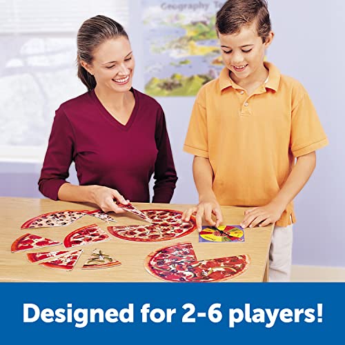 Learning Resources Pizza Fraction Fun Game, 13 Fraction Pizzas, 67 Piece Game, Ages 6+