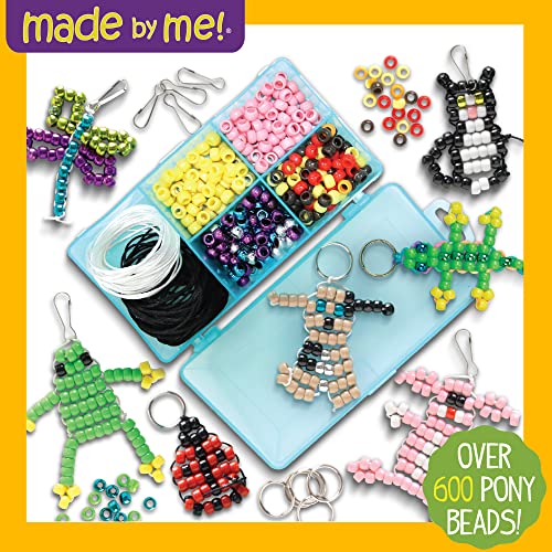 Made By Me Create Your Own Bead Pets by Horizon Group Usa, Includes Over 600 Pony Beads, 6 Key Rings, Storage Box and Much More