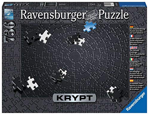 Ravensburger Krypt Black 15260 736 Piece Puzzle for Adults, Every Piece is Unique, Softclick Technology Means Pieces Fit Together Perfectly,27' x 20'