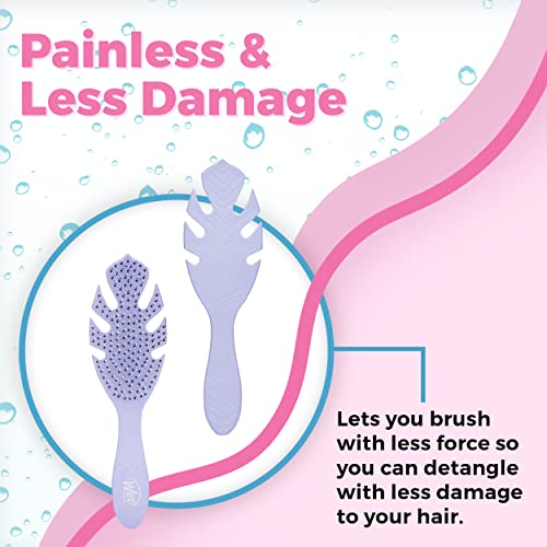 Wet Brush Go Green Hair Detangler Brush, Lavender - Detangling Hair Brush - Ultra-Soft IntelliFlex Bristles Glide Through Tangles and Gently Loosens Knots While Minimizing Pain, Split Ends and Breakage