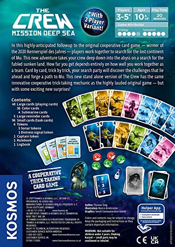 The Crew - Mission Deep Sea | Card Game | Cooperative | 2 to 5 Players | Ages 10+ | Trick-Taking | 32 Levels of Difficulty | Endless Replayability