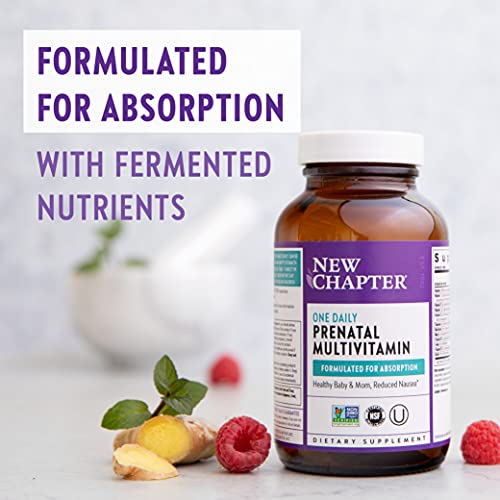New Chapter Prenatal Vitamins Prenatal Multivitamin with Methylfolate + Choline for Healthy Mom Baby, One Daily, 90 Count