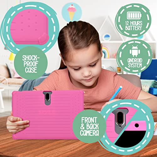Pyle 10.1” Kids Tablet w/Stylus Pen - 10.1-Inch Tablet w/ 1080p HD Display, Dual Camera, WiFi Compatibility, Quad-Core Processor, 1GB RAM, 8GB Storage, Kid-Proof Cover : Electronics