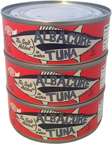 Trader Joe's Albacore Tuna in Water, No Salt Added - 3 Pack