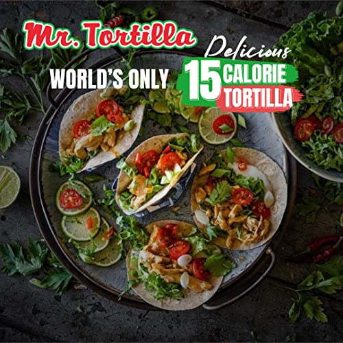 Mr. Tortilla 1 Net Carb Tortilla Wraps (96 Tortillas) | Keto, Low Carb, Reduced Calorie, Vegan, Kosher | Only 15 Calories, Delicious and Guilt-Free, Healthy Snacks and Bread Alternative (Multigrain)