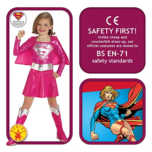Pink Supergirl Child's Costume, Medium