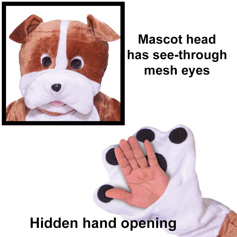 Forum Novelties mens Deluxe Plush Bulldog Mascot Adult Sized Costumes, Brown, One Size US
