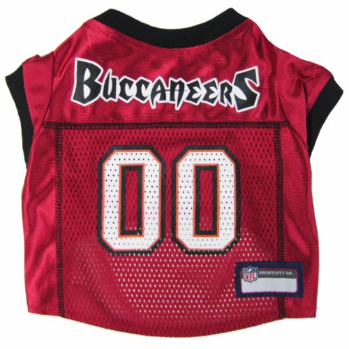 NFL Tampa Bay Buccaneers Dog Jersey, Size: X-Small. Best Football Jersey Costume for Dogs and Cats. Licensed Jersey Shirt.