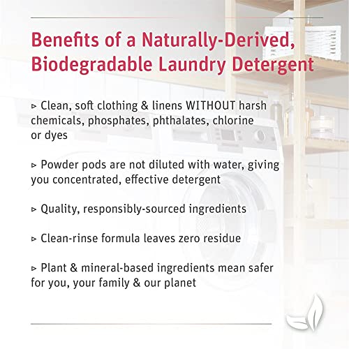 Grab Green 3-in-1 Laundry Detergent Pods, 60 Count, Lavender Vanilla Scent, Plant and Mineral Based, Superior Cleaning Power, Stain Remover, Brightens Clothes