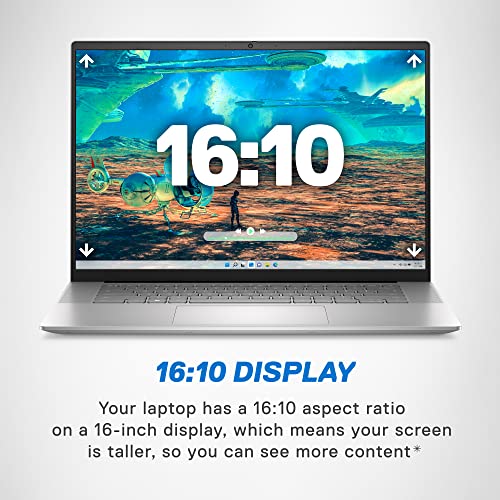 Dell Inspiron 16 5630 Laptop - 16-inch 16:10 FHD+ Display, Core i7-1360P, 16GB LPDDR5 RAM, 1TB SSD, Intel Iris Xe Graphics, Windows 11 Pro, 1 Year Premium Support - Platinum Silver
