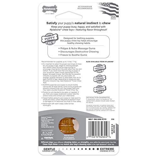 Nylabone Puppy Chew Ring Bone Chicken X-Small/Petite (1 Count)