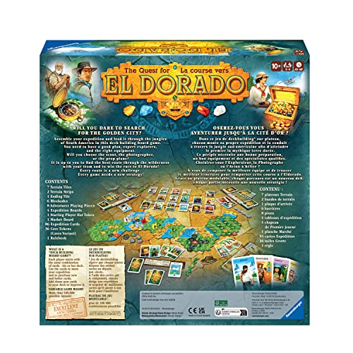 Ravensburger The Quest for El Dorado Strategy Board Games for Adults and Kids Age 10 Years Up - 2 to 4 Players