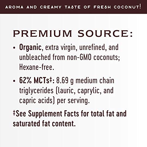 Nature's Way Organic Extra Virgin Coconut Oil, Pure and Unrefined, Cold-Pressed, USDA Organic, Non-GMO