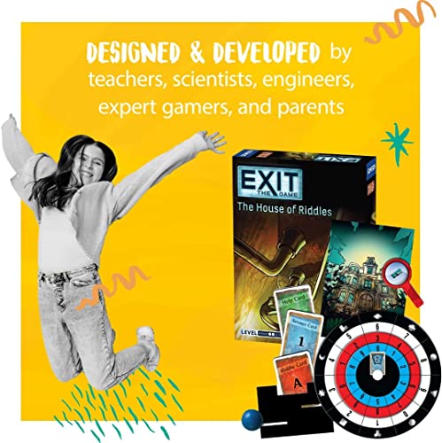 The House of Riddles | Exit: The Game - A Kosmos Game from Thames and Kosmos | Family-Friendly, Card-Based At-Home Escape Room Experience for 1 To 4 Players, Ages 10+, Multi-colored