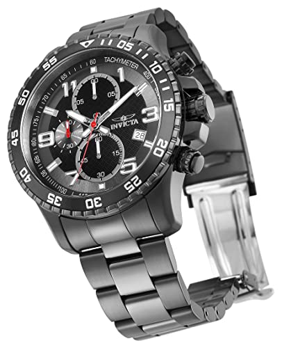 Invicta Men's 14879 Specialty Chronograph Silver Grey Dial Gunmetal Ion-Plated Stainless Steel Watch