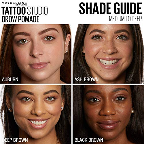 Maybelline TattooStudio Brow Pomade Long Lasting, Buildable, Eyebrow Makeup, Blonde, 1 Count