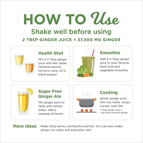 Organic Ginger Juice, 99% Pure Ginger Juice by The Ginger People – Drug Free Digestive Health, Original Flavor, Premium Quality Organic Ginger Juice, 32 Oz