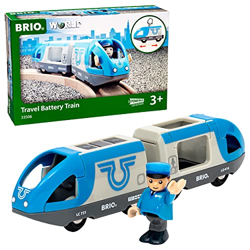 BRIO World - 33506 Travel Battery Train | 3 Piece Train Toy for Kids Ages 3 and Up