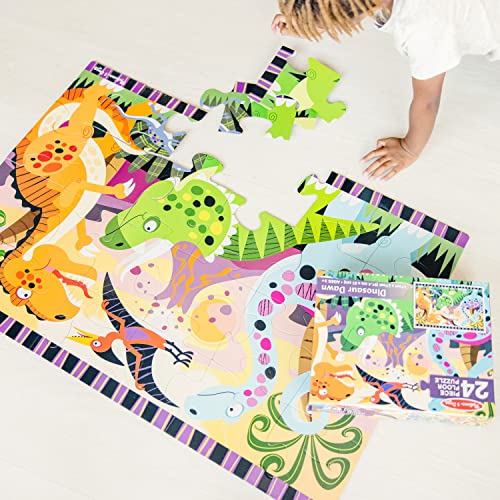 Melissa and Doug Dinosaur Dawn Jumbo Jigsaw Floor Puzzle (24 pcs, 2 x 3 feet)