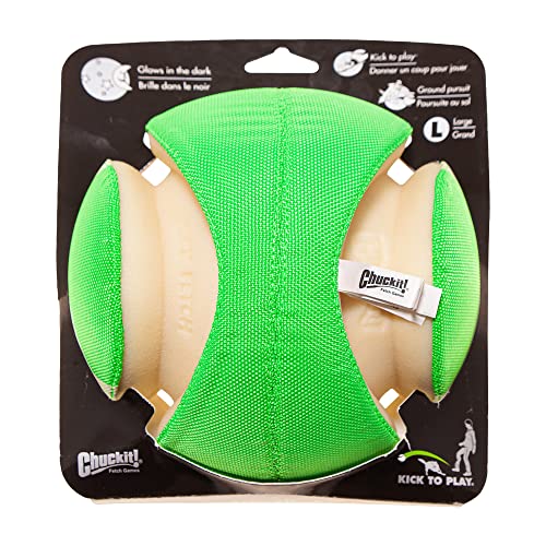 Chuckit! Kick Fetch Max Glow Ball, Large (8 Inch) Glow in the Dark Dog Toy