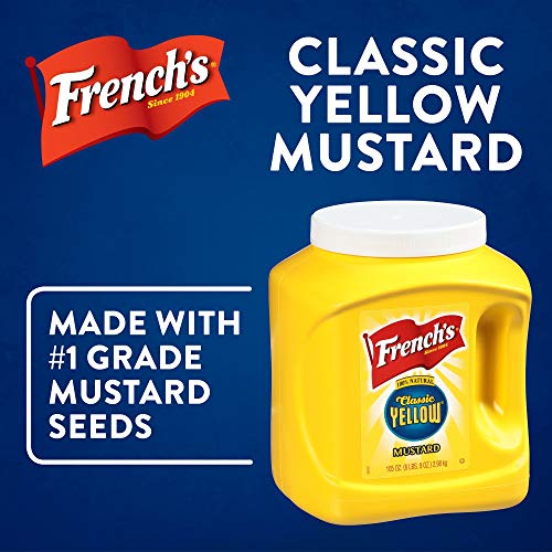 French's Classic Yellow Mustard, 105 oz - One 105 Ounce Bulk Container of Tangy and Creamy Yellow Mustard Perfect for Professional Use or for Refillable Containers at Home