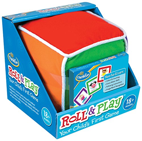 Think Fun Roll and Play - Your Child's First Game! Award Winning and Fun Toddler Toy for Parents and Kids 18 Months and Older, Multicolor
