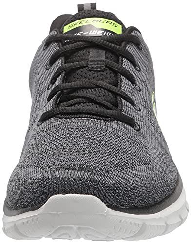 Skechers Men's Track Front Runner Lace-up Sneaker Oxford, Charcoal/Black, 10.5