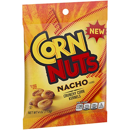 Corn Nuts Nacho Flavored Crunchy Corn Kernels, 4.0 oz Bag (Pack of 12)