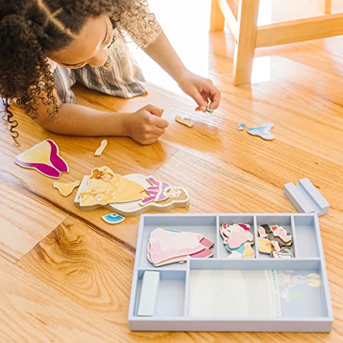 Melissa and Doug Disney Belle Magnetic Dress-Up Wooden Doll Pretend Play Set (30+ pcs)