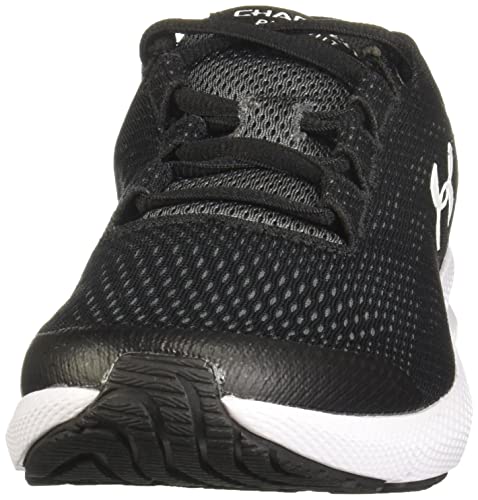 Under Armour Grade School Charged Pursuit 2 Running Shoe, Black (001)/White , 4