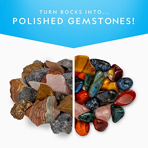 NATIONAL GEOGRAPHIC Rock Tumbler Refill Kit – Madagascar Rocks for Tumbling- Rock Tumbler Supplies Include Rock Tumbler Grit and Jewelry Accessories