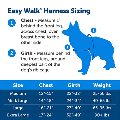 PetSafe Easy Walk No-Pull Dog Harness - The Ultimate Harness to Help Stop Pulling - Take Control and Teach Better Leash Manners - Helps Prevent Pets Pulling on Walks - Large, Black/Silver