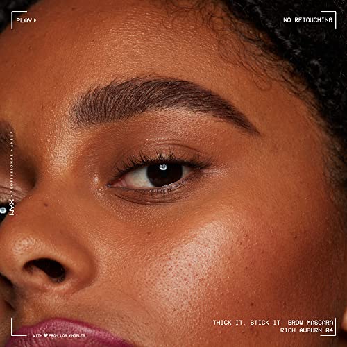 NYX PROFESSIONAL MAKEUP Thick It Stick It Thickening Brow Mascara, Eyebrow Gel - Rich Auburn