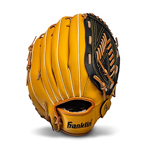 Franklin Sports unisex adult 13' - Modified Trapeze Web Franklin Sports Baseball and Softball Glove Fieldmaster Youth Baseball Gloves Men s Wo, Tan, 13 US