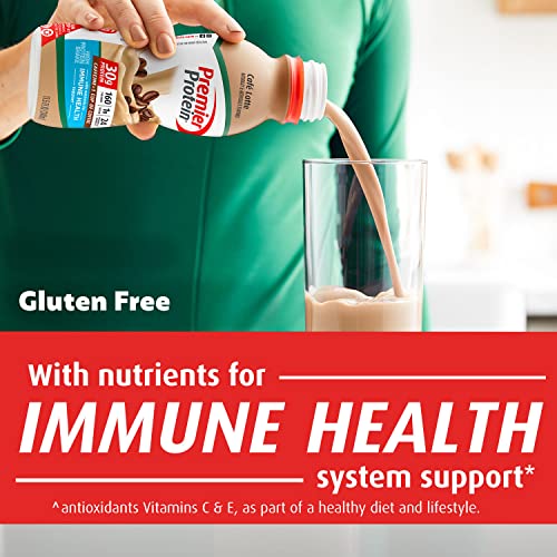 Premier Protein Shake, Café Latte, 30g Protein, 1g Sugar, 24 Vitamins and Minerals, Nutrients to Support Immune Health 11.5 fl oz, 12 Pack